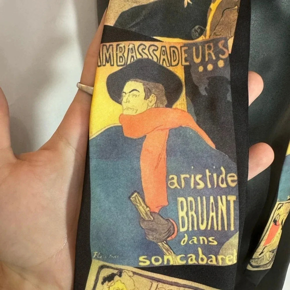 Vintage 90s Toulouse-Lautrec Posters Tie - Picture 3 of 8